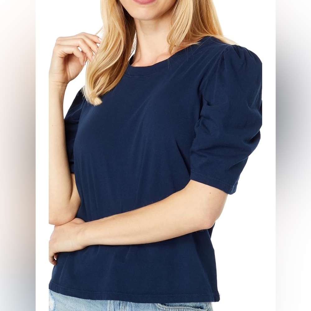 ❤️ JOE’S JEANS Navy Cotton Puff Sleeve Tee